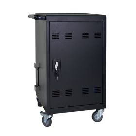 Tablet Laptop 32-bit-Plastic Device Basket Device For Mobile Charging Trolley- Includes Cable Management Dividers, Cable Clips, Storage Compartment, A