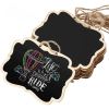 2pcs Office Use Message Business Wooden Small Blackboard Crafts Decoration Hanging Sign