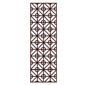 Retro Chinese Style Static Window Glass Film Imitation Wooden Lattice Decal Privacy Non-Adhesive Sliding Door Glass Film; 15x39 inches