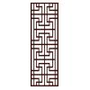 Imitation Redwood Lattice Window Film No Glue Chinese Style Sliding Door Static Window Film Frosted Glass Window Film; 15x39 inch