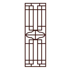 Retro Chinese No Glue Sliding Door Static Film Imitation Redwood Lattice Window Film Frosted Glass Window Film; 15x39 inch