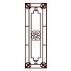 Chinese Privacy Frosted Glass Window Film Imitation Redwood Lattice Window Film No Glue Sliding Door Static Film; 15x39 inch