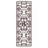 Antique Chinese Frosted Glass Window Film No Glue Sliding Door Static Film Imitation Redwood Lattice Window Film; 15x39 inch