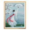 11CT Cross Stitch Kits Embroidery Crafts Needlepoint Kit Chinese Ancient Beauty and Crane, 19x23 inch