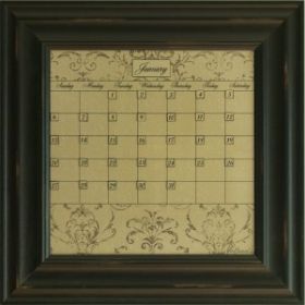 Dry Erase Calendar Board Framed Black Small Mocha Home Decoration Office Organization