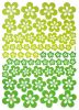 Green Blossoming Flowers - Large Wall Decals Stickers Appliques Home Decor
