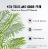Artificial Gold Cane Palm Tree, 6.5 FT Tall Faux Plant, PE Material & Anti-Tip Tilt Protection Low-Maintenance Plant