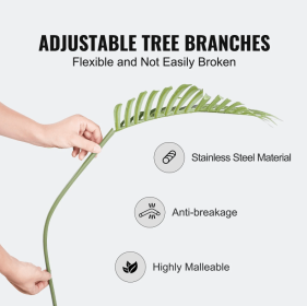Artificial Palm Tree, 4 FT Tall Faux Plant, Secure PE Material & Anti-Tip Tilt Protection Low-Maintenance Plant