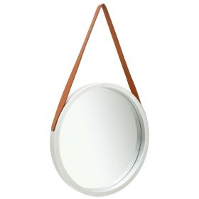Wall Mirror with Strap 16.7" Silver