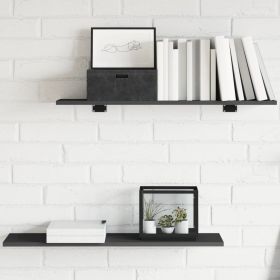 Bookshelf Boards 4 pcs Gray 31.5"x7.9"x0.6" Engineered Wood