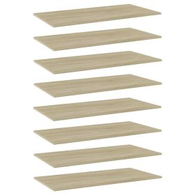 Bookshelf Boards 8 pcs Sonoma Oak 31.5"x11.8"x0.6" Engineered Wood