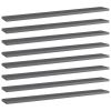 Bookshelf Boards 8 pcs High Gloss Gray 31.5"x3.9"x0.6" Engineered Wood