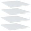 Bookshelf Boards 4 pcs High Gloss White 15.7"x19.7"x0.6" Engineered Wood