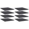 Bookshelf Boards 8 pcs Gray 15.7"x19.7"x0.6" Engineered Wood