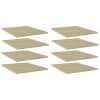 Bookshelf Boards 8 pcs Sonoma Oak 15.7"x19.7"x0.6" Engineered Wood