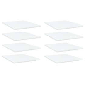 Bookshelf Boards 8 pcs White 15.7"x19.7"x0.6" Engineered Wood
