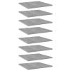 Bookshelf Boards 8 pcs Concrete Gray 15.7"x15.7"x0.6" Engineered Wood