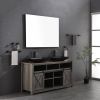48x36 Inch LED Backlit Bathroom Mirror with Metal Frame, Wall Mounted Vanity Mirror with Smart Touch Button, Anti-Fog, Memory Function, 3 Colors