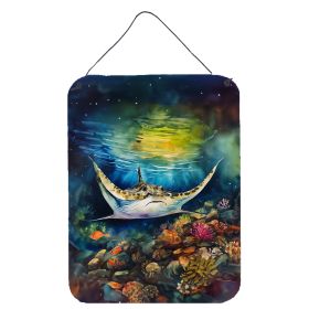 NEW Sting Ray Wall or Door Hanging Prints Aluminum Metal Sign Kitchen Wall Bar Bathroom Plaque Home Decor Front Door Plaque, 12x16, Multicolor