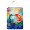 NEW Seahorses Wall or Door Hanging Prints Aluminum Metal Sign Kitchen Wall Bar Bathroom Plaque Home Decor Front Door Plaque, 12x16, Multicolor