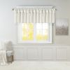 Lightweight Faux Silk Valance With Beads White 50x26"