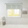 Lightweight Faux Silk Valance With Beads Dusty Aqua 50x26"
