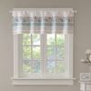 Printed and Pieced Rod Pocket Valance Aqua 50x18"