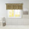 Lightweight Faux Silk Valance With Beads Bronze 50x26"