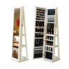 Full Length Mirror 360Â° Swivel Jewelry Cabinet With Led Light