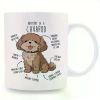 Cavapoo Anatomy Illustrated Ceramic Coffee Mug, 11oz, Reusable, Recyclable, Ideal for Home& Office Decor, with No