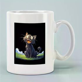 1pc, 11Oz, Whimsical Cat Ceramic Coffee Mug - Perfect for Hot And Cold Drinks, Ideal for Office Or Home Decor Gift Cat