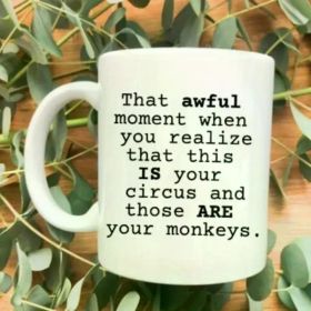 Those Are Your Monkeys" Ceramic Coffee Mug - Perfect Boss & Employee Appreciation Gift, Humorous Office Decor, Ideal