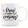 Keep Praying" 11oz Ceramic Coffee Mug - Perfect for Office, Birthday Gifts & Home Decor