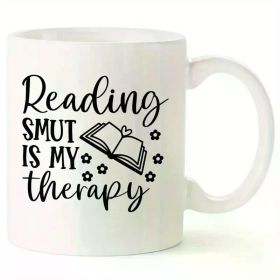 11 Oz 1pc Ceramic Coffee Cup 11 Oz 'Read Is Mine' Book Lover Gift, Perfect for Home And Office Decoration, Perfect