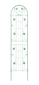 2 Pack Metal Garden Trellis 86.7" x 19.7" Rustproof Trellis for Climbing Plants Outdoor Flower Support Green