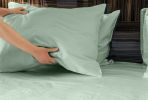 Luxuriously Soft 100% Viscose Derived from Bamboo 5-Piece Sheet Set , Oeko-TEX Certified, Split King - Seaglass