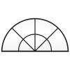 Wall Mirror Black 23.6"x11.8" Arch Iron