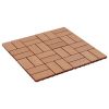 11 pcs Decking Tiles WPC 11.8"x11.8" 1 sqm Teak Color