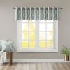 Fretwork Print Grommet Top Window Valance Seafoam/White 50x18"