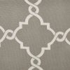 Fretwork Print Grommet Top Window Valance Grey/White 50x18"