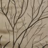 Faux Silk Embroidered Window Valance Tan 50x18"