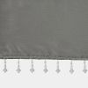 Lightweight Faux Silk Valance With Beads Charcoal 50x26"