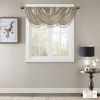 Faux Silk Waterfall Embellished Valance Champagne 38x46"