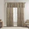 Faux Silk Embroidered Window Valance Tan 50x18"