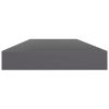 Bookshelf Boards 4 pcs High Gloss Gray 31.5"x3.9"x0.6" Engineered Wood