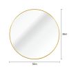 Gold 36 Inch Metal Round Bathroom Mirror