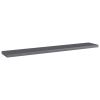 Bookshelf Boards 4 pcs High Gloss Gray 23.6"x3.9"x0.6" Engineered Wood