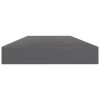 Bookshelf Boards 8 pcs High Gloss Gray 31.5"x3.9"x0.6" Engineered Wood