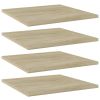 Bookshelf Boards 4 pcs Sonoma Oak 15.7"x15.7"x0.6" Engineered Wood