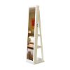 Full Length Mirror 360Â° Swivel Jewelry Cabinet With Led Light